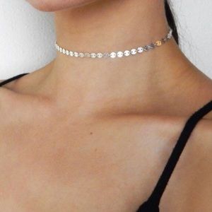 Chic Silver Disc Necklace